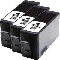 Compatible HP 920XLBK High Capacity Black Ink Cartridge (3BK) CD975AA PACK OF 3